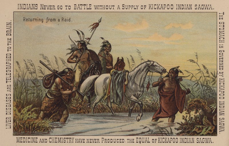Nativi americani coraggiosi che tornano da un