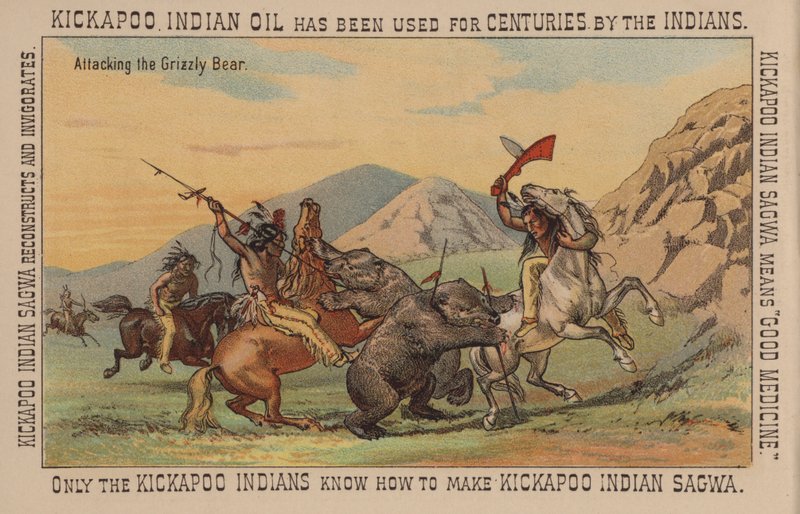 Nativi americani che attaccano orsi grizzly da American School