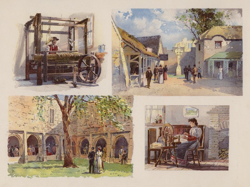 Scene nel villaggio irlandese da American School