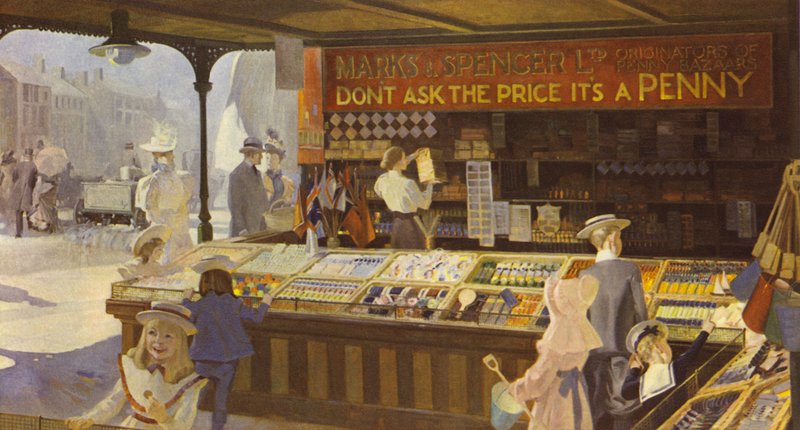 Un interno del Penny Bazaar che mostra l
