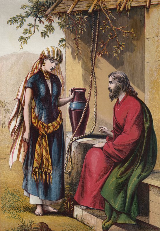 Cristo e la donna di Samaria da English School