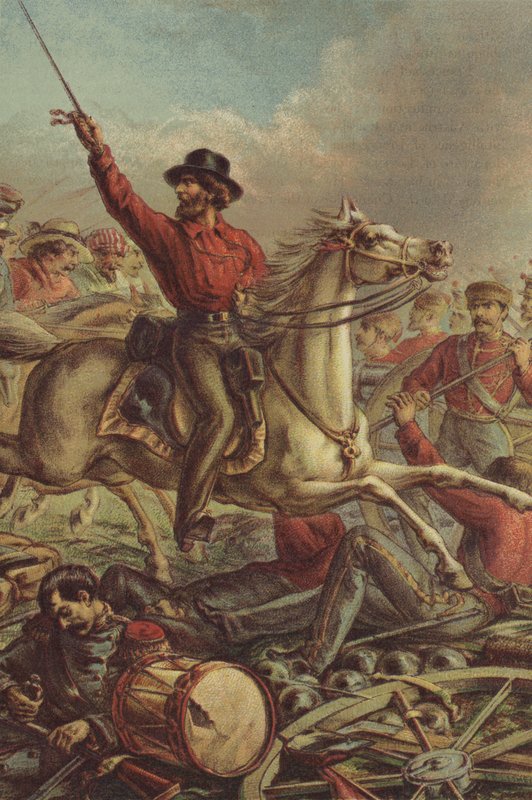Garibaldi cattura quattro cannoni francesi a Roma da English School