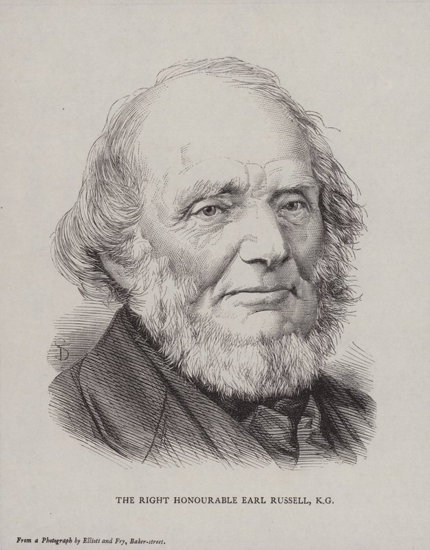 Lord John Russell, 1° Conte Russell, politico liberale britannico e Primo Ministro da English School