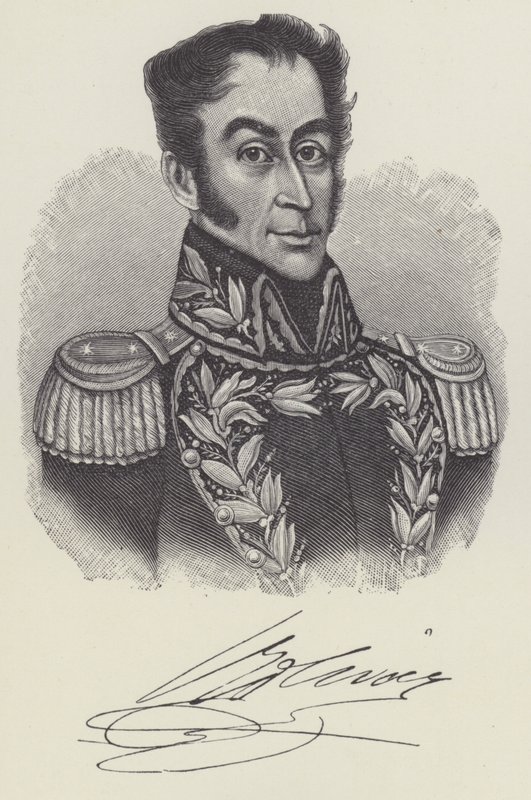 Simón Bolívar, leader militare e politico venezuelano da English School