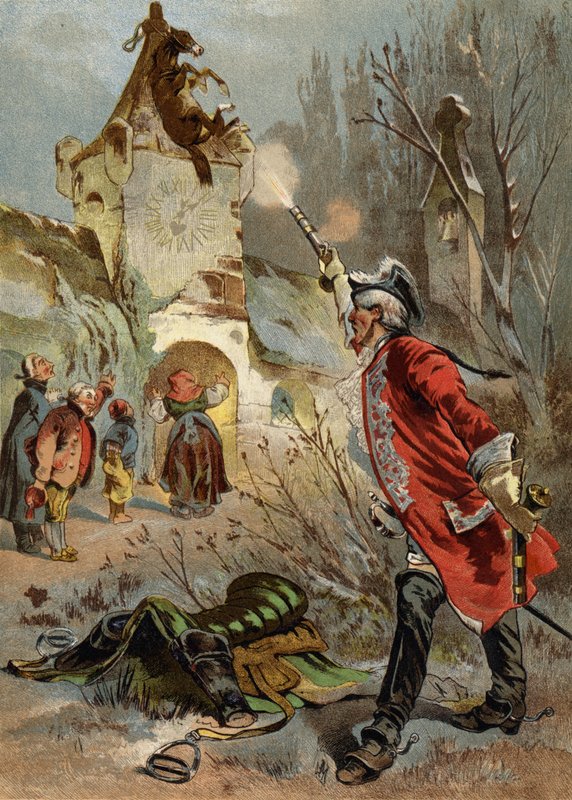 Illustrazione per Le avventure del barone di Münchhausen da European School