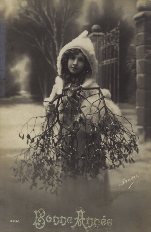 Ragazza che porta il vischio da French Photographer