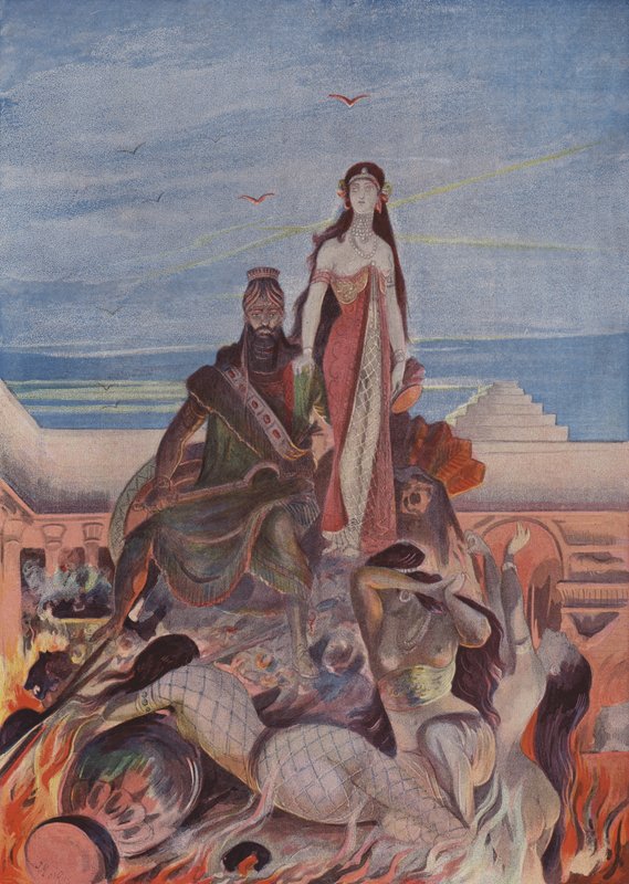 Il rogo di Sardanapalo da French School