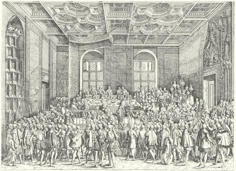 Banchetto per Ferdinando I, Sacro Romano Imperatore da German School