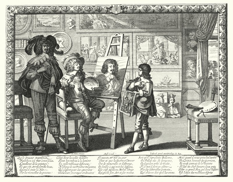 Il nobile pittore (incisione) da Abraham (after) Bosse