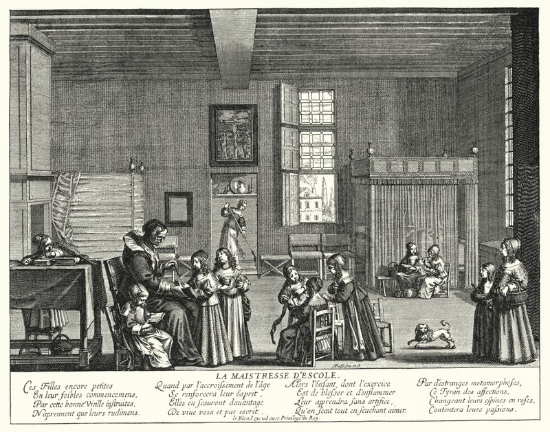 La maestra (incisione) da Abraham (after) Bosse