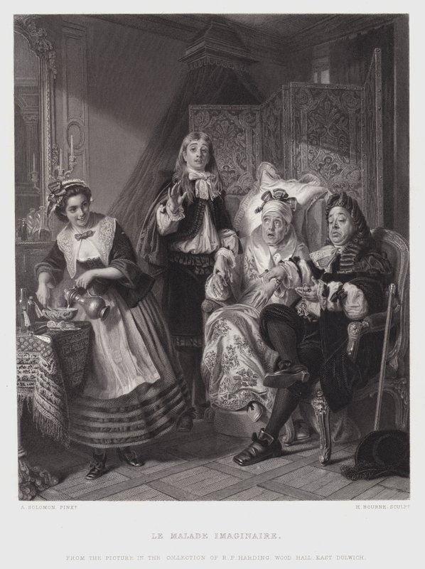 Il Malato Immaginario (incisione) da Abraham Solomon