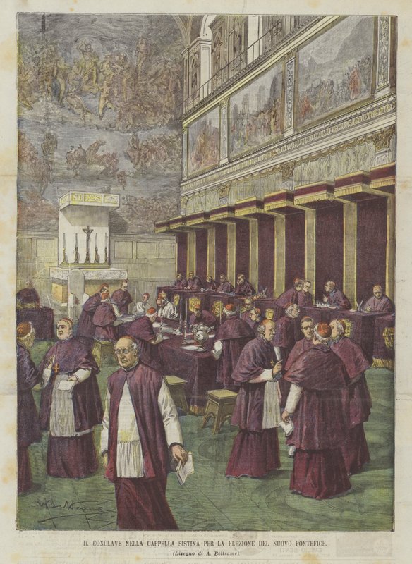 Il conclave nella Cappella Sistina per l