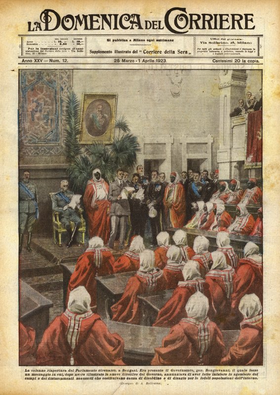 La solenne riapertura del Parlamento cirenaico, a Bengasi da Achille Beltrame