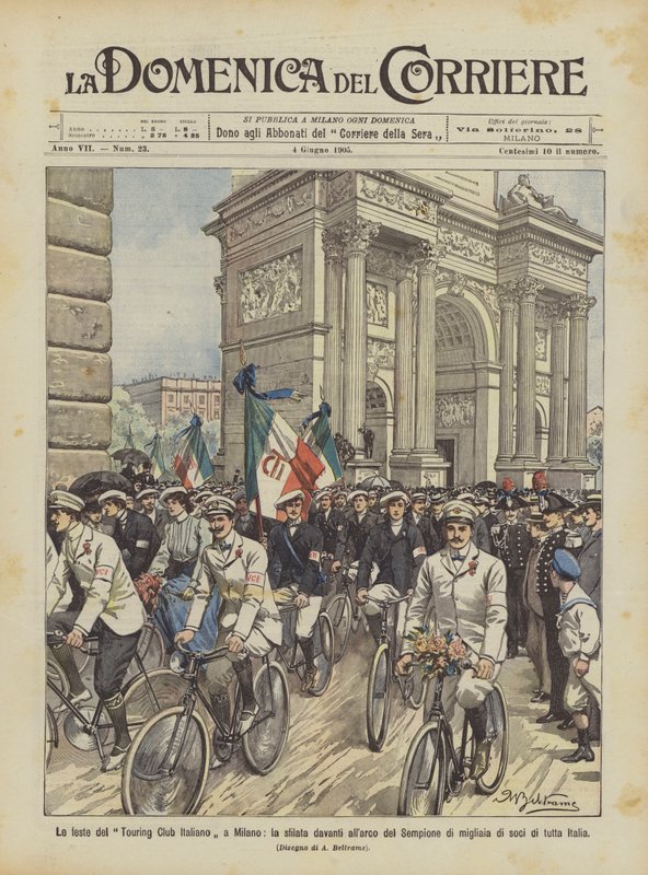 Le feste del Touring Club Italiano a Milano da Achille Beltrame