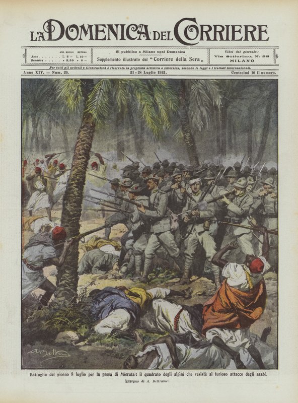 Battaglia del giorno 8 luglio per la presa di Misrata da Achille Beltrame