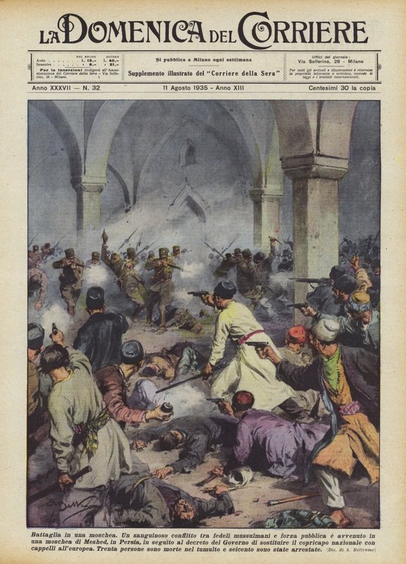 Battaglia in una moschea da Achille Beltrame