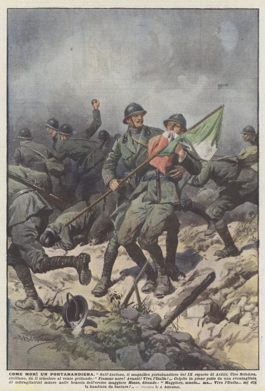 Come morì un portabandiera da Achille Beltrame