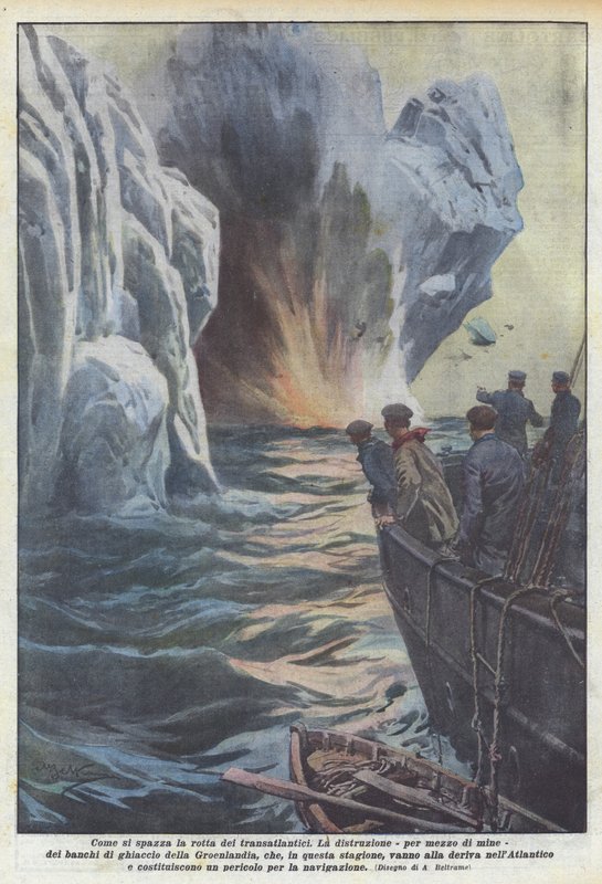 Come si spazza la rotta dei transatlantici da Achille Beltrame