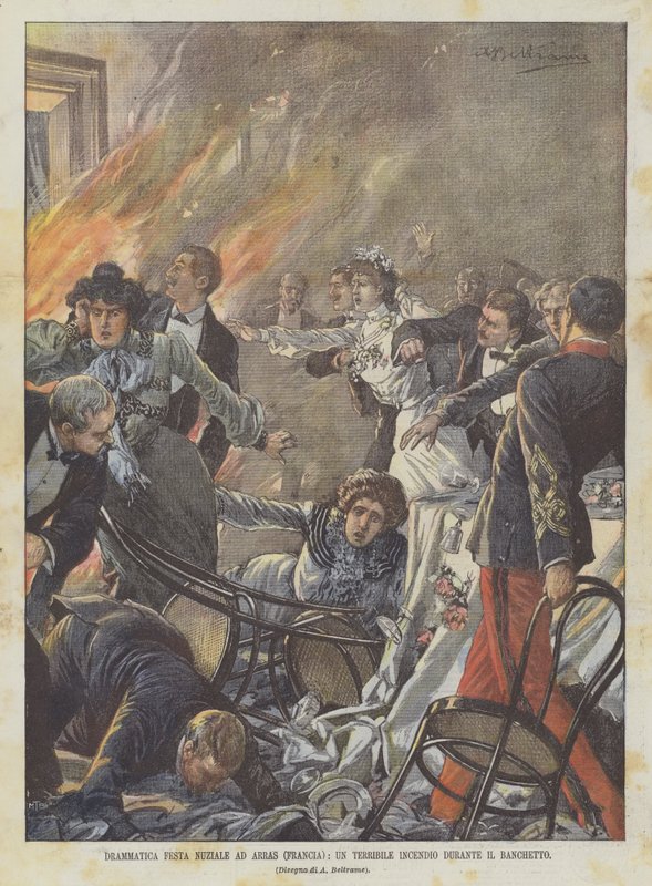 Drammatica festa nuziale ad Arras (Francia), un terribile incendio durante il banchetto da Achille Beltrame