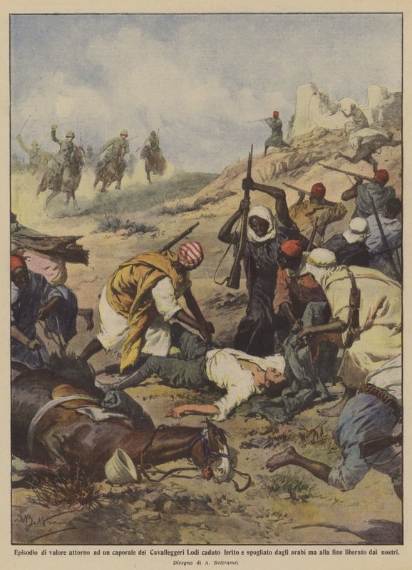 Episodio di valore attorno ad un caporale dei Cavalleggeri Lodi da Achille Beltrame