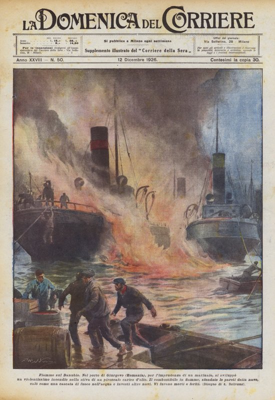 Fiamme sul Danubio da Achille Beltrame
