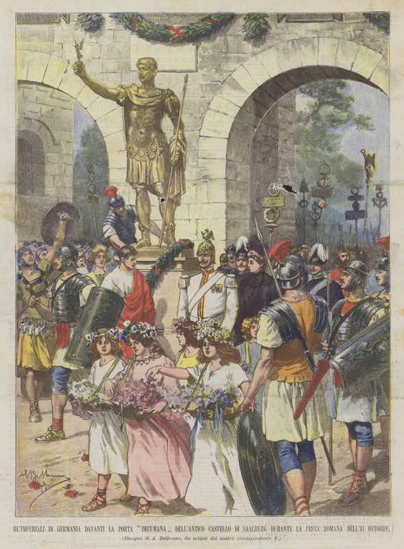 Gli imperiali di Germania davanti la Porta Decumana dell