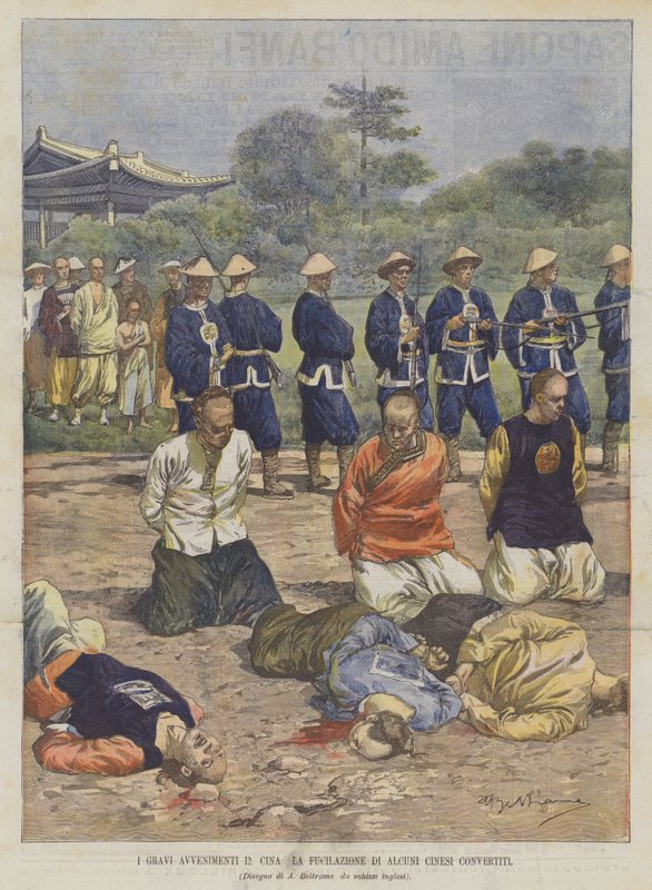 I gravi avvenimenti in Cina la fucilazione di alcuni cinesi convertiti da Achille Beltrame