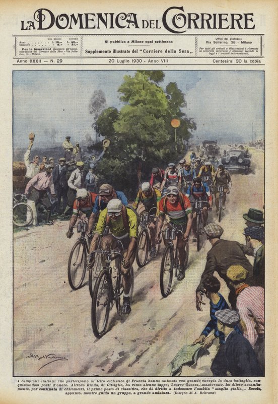 I campioni italiani che partecipano al Giro ciclistico di Francia hanno animato con grande energia da Achille Beltrame