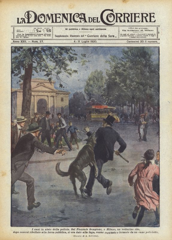 I cani in aiuto della polizia da Achille Beltrame