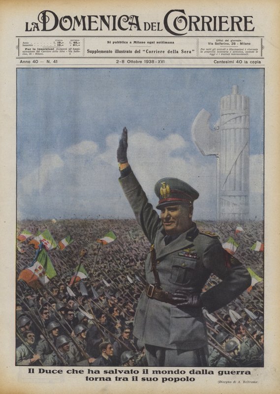 Il Duce che ha salvato il mondo dalla guerra torna tra il suo popolo da Achille Beltrame