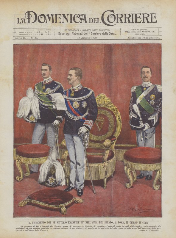 Il giuramento del re Vittorio Emanuele III nell