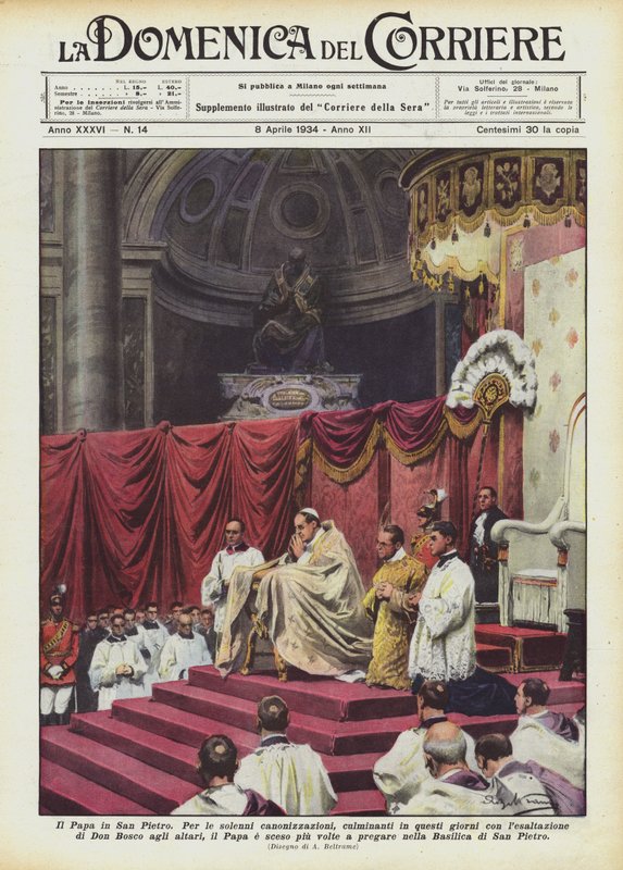 Il Papa in San Pietro da Achille Beltrame