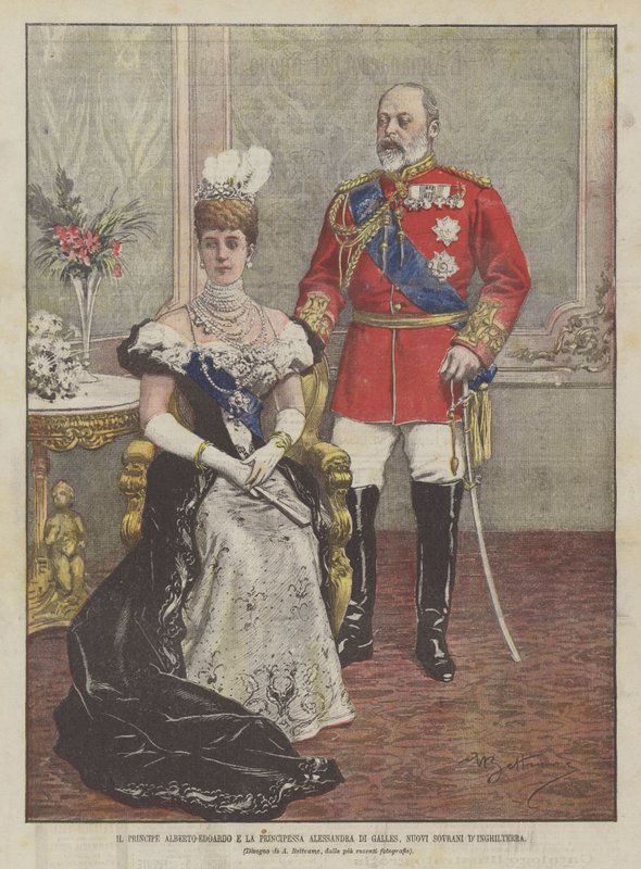 Il principe Alberto Edoardo e la principessa Alessandra di Galles, nuovi sovrani d