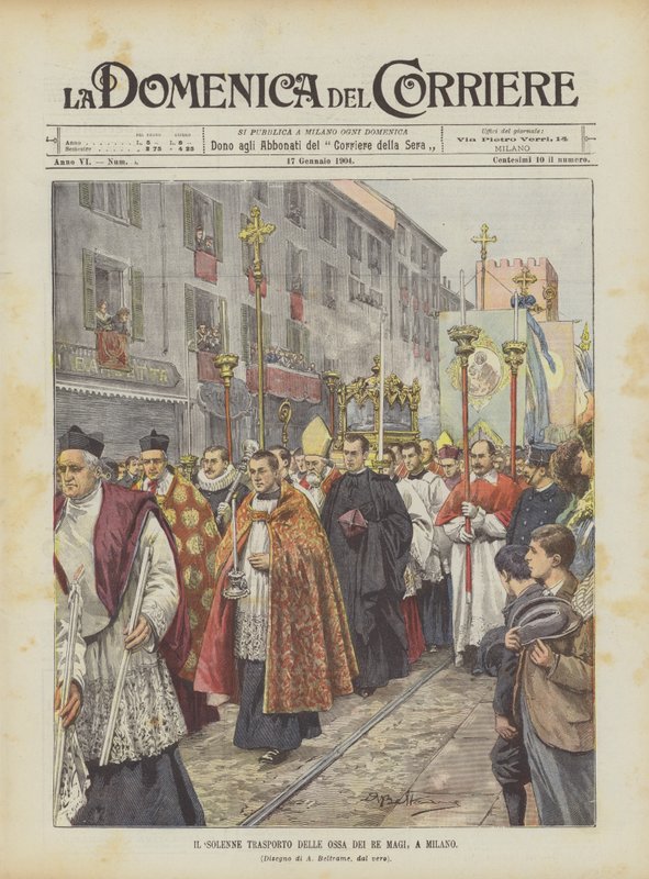 Il solenne trasporto delle ossa dei Re Magi, a Milano da Achille Beltrame