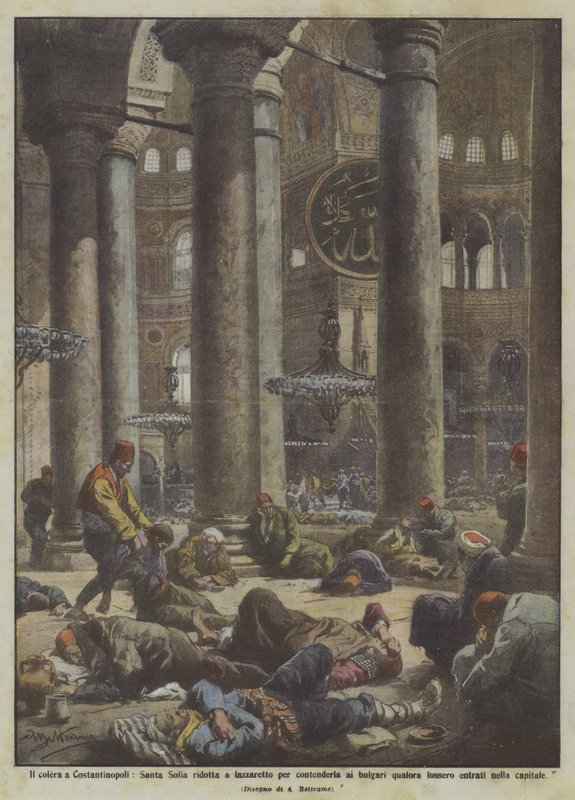 Il colera a Costantinopoli, Santa Sofia ridotta a lazzaretto da Achille Beltrame