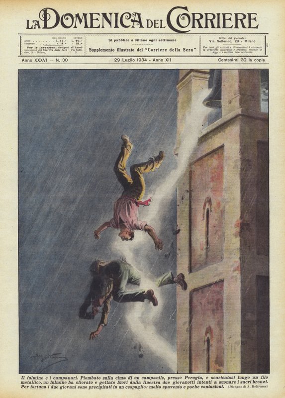 Il fulmine e i campanari da Achille Beltrame