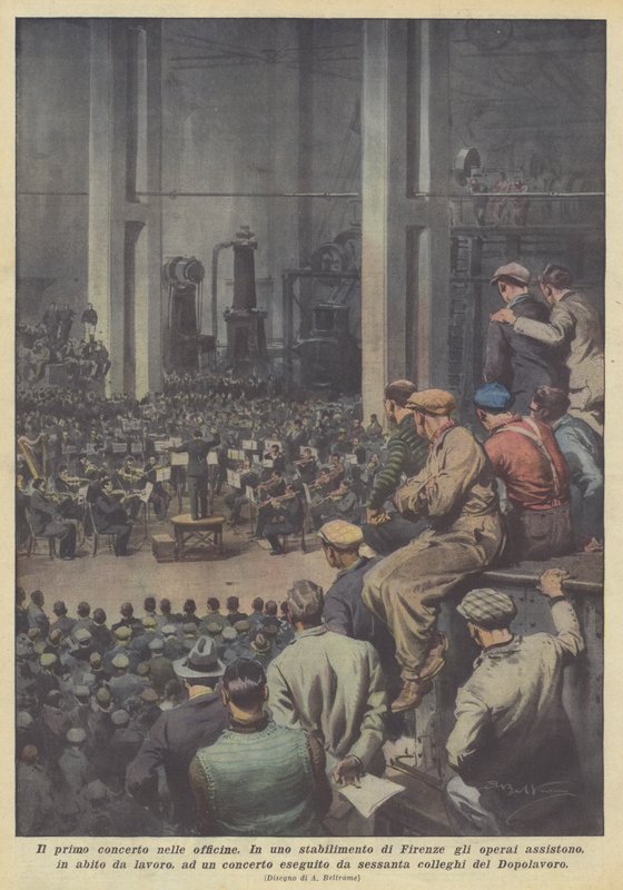 Il primo concerto nelle officine da Achille Beltrame