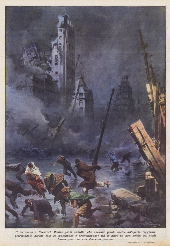 Il terremoto a Bucarest da Achille Beltrame