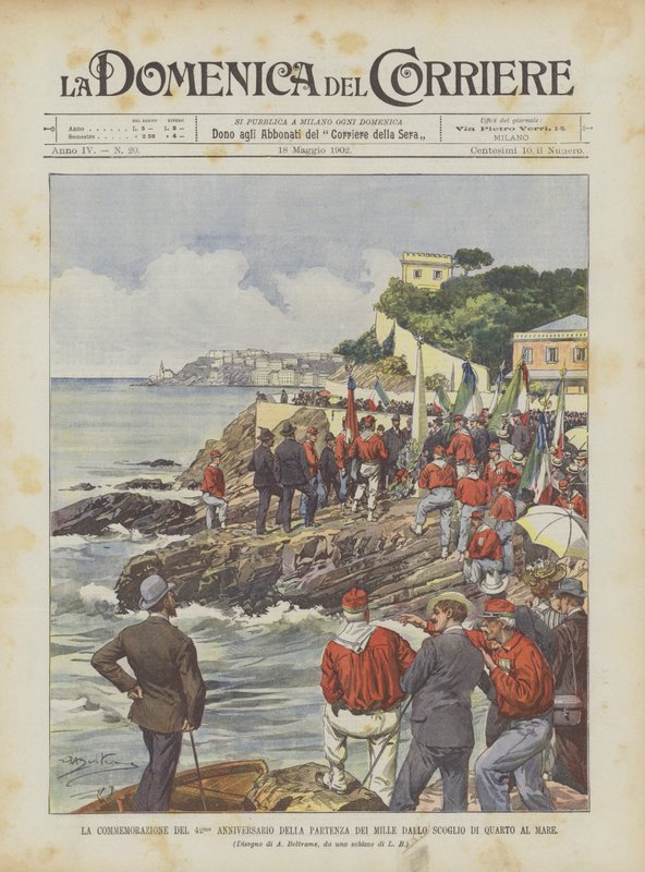 La commemorazione del 42° anniversario della partenza dei Mille dallo scoglio di Quarto al mare da Achille Beltrame