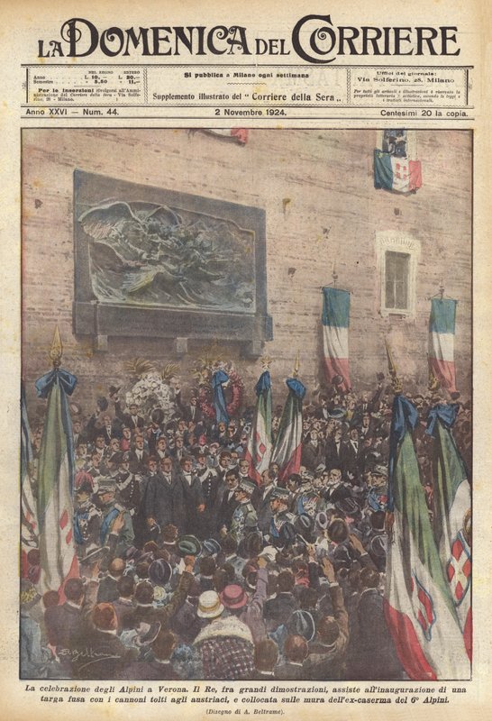 La celebrazione degli Alpini a Verona da Achille Beltrame