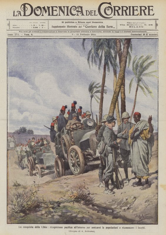 Conquista della Libia, ricognizione pacifica per amicarsi le popolazioni da Achille Beltrame