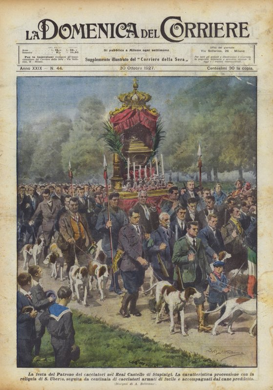 La festa del Patrono dei cacciatori nel Real Castello di Stupinigi da Achille Beltrame
