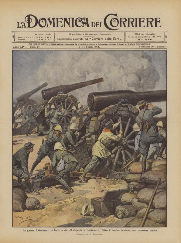 La guerra italo-turca da Achille Beltrame