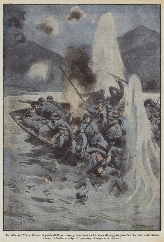 La lotta sul Piave da Achille Beltrame
