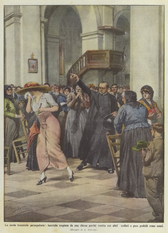 La moda femminile perseguitata da Achille Beltrame