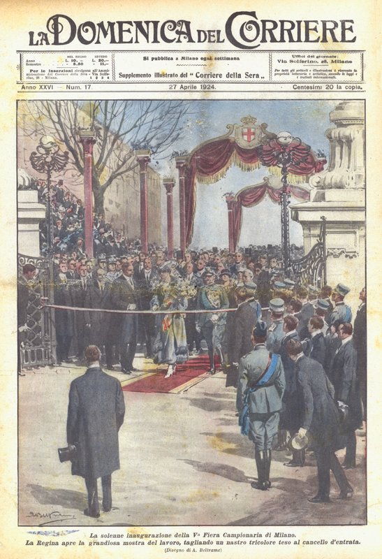 La solenne inaugurazione della Va Fiera Campionaria di Milano da Achille Beltrame