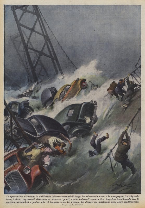 La spaventosa alluvione in California da Achille Beltrame