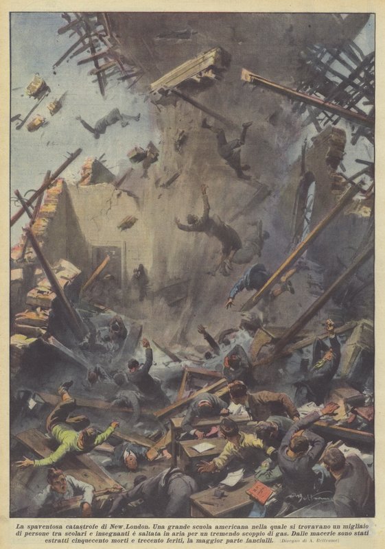 La spaventosa catastrofe di New London da Achille Beltrame
