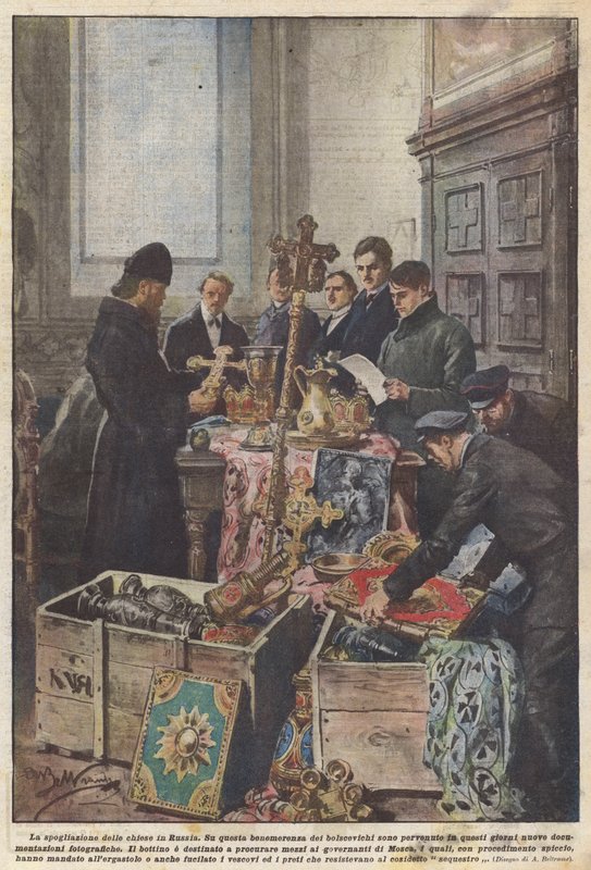 La spogliazione delle chiese in Russia da Achille Beltrame