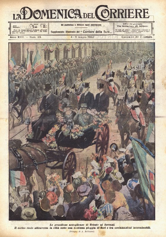 Le grandiose accoglienze di Trieste ai Sovrani da Achille Beltrame